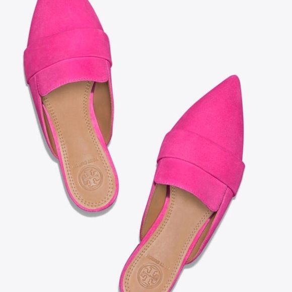 Tory Burch Shoes - {Tory Burch} Rosalind Pointed Toe Suede Mules